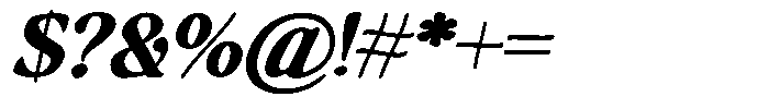 Makers Serif Oblique Contrast Font OTHER CHARS