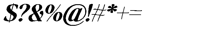 Makers Serif Oblique Narrow Font OTHER CHARS