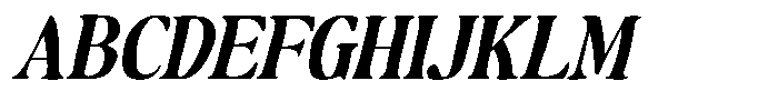 Makers Serif Oblique Narrow Font UPPERCASE