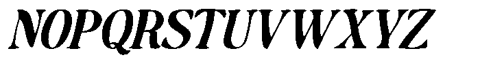 Makers Serif Oblique Narrow Font UPPERCASE
