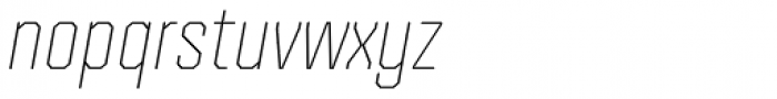 Mako Round Thin Italic Font LOWERCASE