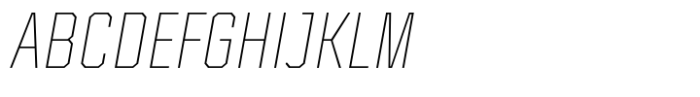 Mako Thin Italic Font UPPERCASE