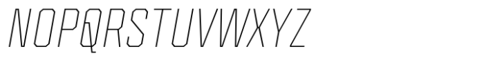 Mako Thin Italic Font UPPERCASE