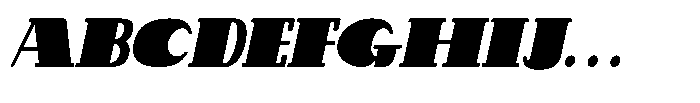 Makora Variable Makora Black Oblique Condensed Font UPPERCASE
