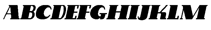 Makora Variable Makora Bold Oblique Condensed Font UPPERCASE