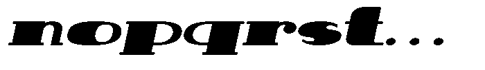 Makora Variable Makora Extra Bold Oblique Expanded Font LOWERCASE