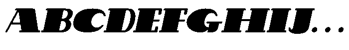 Makora Variable Makora Extra Bold Oblique Font UPPERCASE