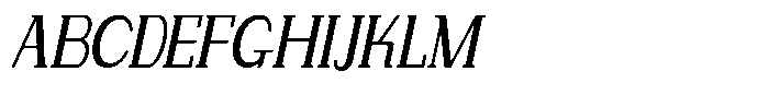 Makora Variable Makora Extra Light Oblique Condensed Font UPPERCASE