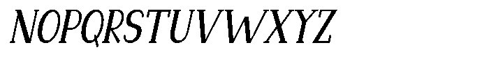 Makora Variable Makora Extra Light Oblique Condensed Font UPPERCASE