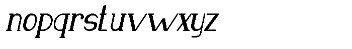 Makora Variable Makora Extra Light Oblique Condensed Font LOWERCASE