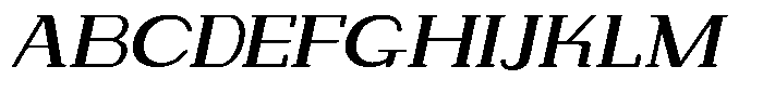 Makora Variable Makora Extra Light Oblique Expanded Font UPPERCASE
