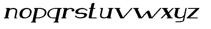Makora Variable Makora Extra Light Oblique Expanded Font LOWERCASE