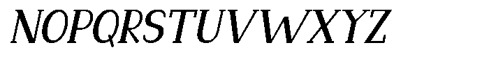 Makora Variable Makora Extra Light Oblique Font UPPERCASE
