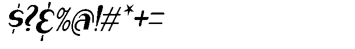Makora Variable Makora Light Oblique Condensed Font OTHER CHARS