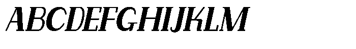 Makora Variable Makora Light Oblique Condensed Font UPPERCASE