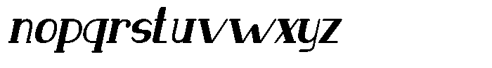 Makora Variable Makora Light Oblique Condensed Font LOWERCASE