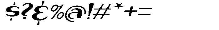 Makora Variable Makora Light Oblique Expanded Font OTHER CHARS