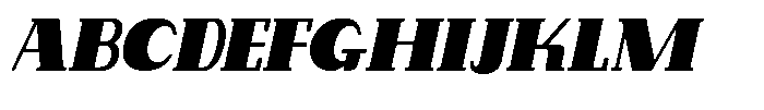 Makora Variable Makora Semi Bold Oblique Condensed Font UPPERCASE