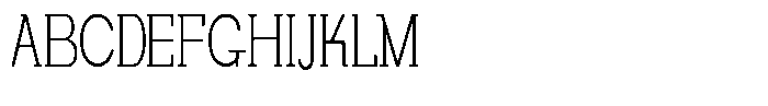 Makora Variable Makora Thin Condensed Font UPPERCASE