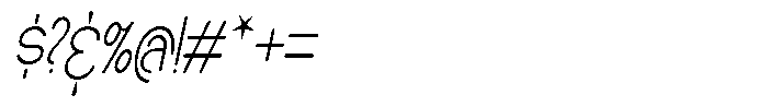 Makora Variable Makora Thin Oblique Condensed Font OTHER CHARS
