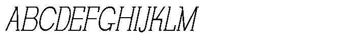 Makora Variable Makora Thin Oblique Condensed Font UPPERCASE