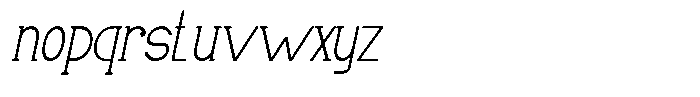 Makora Variable Makora Thin Oblique Condensed Font LOWERCASE