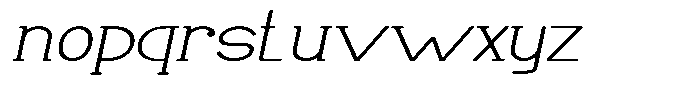 Makora Variable Makora Thin Oblique Expanded Font LOWERCASE