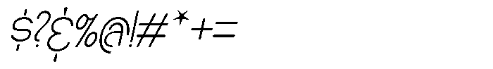 Makora Variable Makora Thin Oblique Font OTHER CHARS