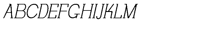 Makora Variable Makora Thin Oblique Font UPPERCASE