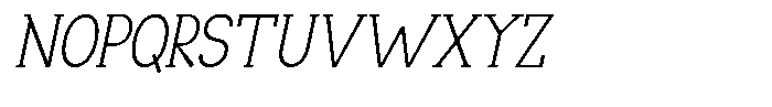 Makora Variable Makora Thin Oblique Font UPPERCASE