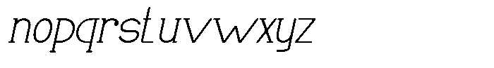 Makora Variable Makora Thin Oblique Font LOWERCASE