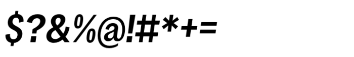 Makro Condensed Semi Bold Italic Font OTHER CHARS
