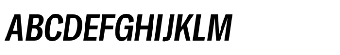 Makro Condensed Semi Bold Italic Font