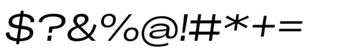 Makro Expanded Italic Font OTHER CHARS
