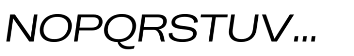 Makro Expanded Italic Font UPPERCASE