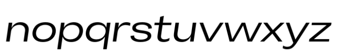 Makro Expanded Italic Font LOWERCASE