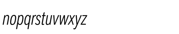 Malden Sans Condensed Light Italic Font LOWERCASE