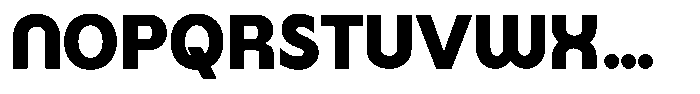 Malega Display Black Font UPPERCASE