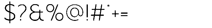 Malega Display Extra Light Font OTHER CHARS