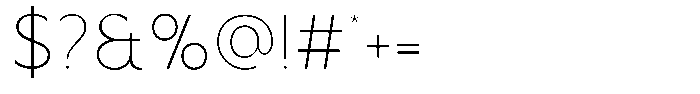 Malega Display Thin Font OTHER CHARS