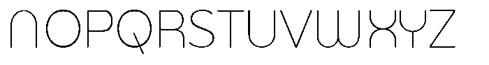 Malega Display Thin Font UPPERCASE