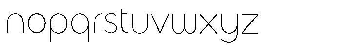 Malega Display Thin Font LOWERCASE