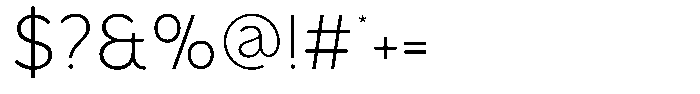 Malega Extra Light Font OTHER CHARS