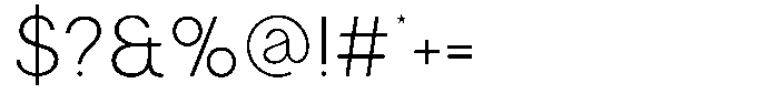 Malega Geometric Extra Light Font OTHER CHARS