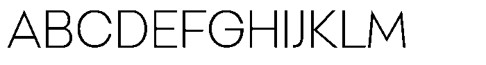 Malega Geometric Extra Light Font UPPERCASE
