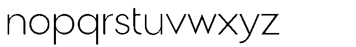 Malega Geometric Extra Light Font LOWERCASE
