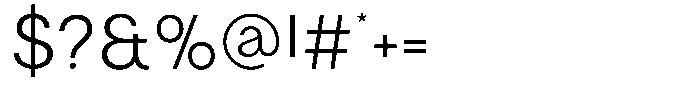 Malega Geometric Light Font OTHER CHARS