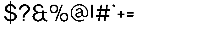 Malega Geometric Regular Font OTHER CHARS