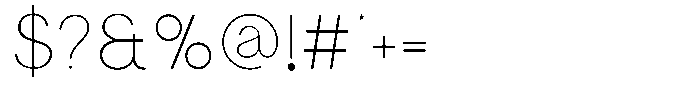 Malega Geometric Thin Font OTHER CHARS