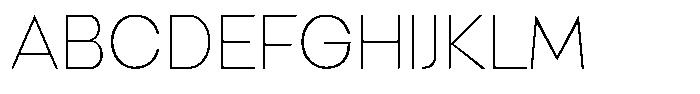 Malega Geometric Thin Font UPPERCASE